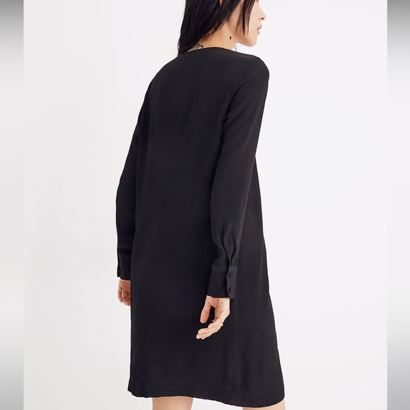 Madewell medium Heather Long-Sleeve Button-Front Dress k7351 - Picture 3 of 7